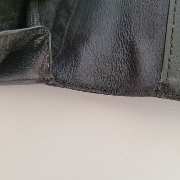 Dunhill Signature Designer Check Card Holder Wallet Solid Black Long Bifold Logo - Picture 7 of 12